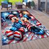 1pc Mickey Mouse Minnie Fireworks Pattern Area Rug Soft Flannel Floor Mat for Living Room, Office, Bedroom, Outdoor and Camping, Sofa Coffee