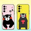 Cartoon K-Kumamon Phone Case Black Silicone Soft For Samsung S25,S24,S21,S22,S23,S30,Ultra,S20,Plus,Fe,Lite