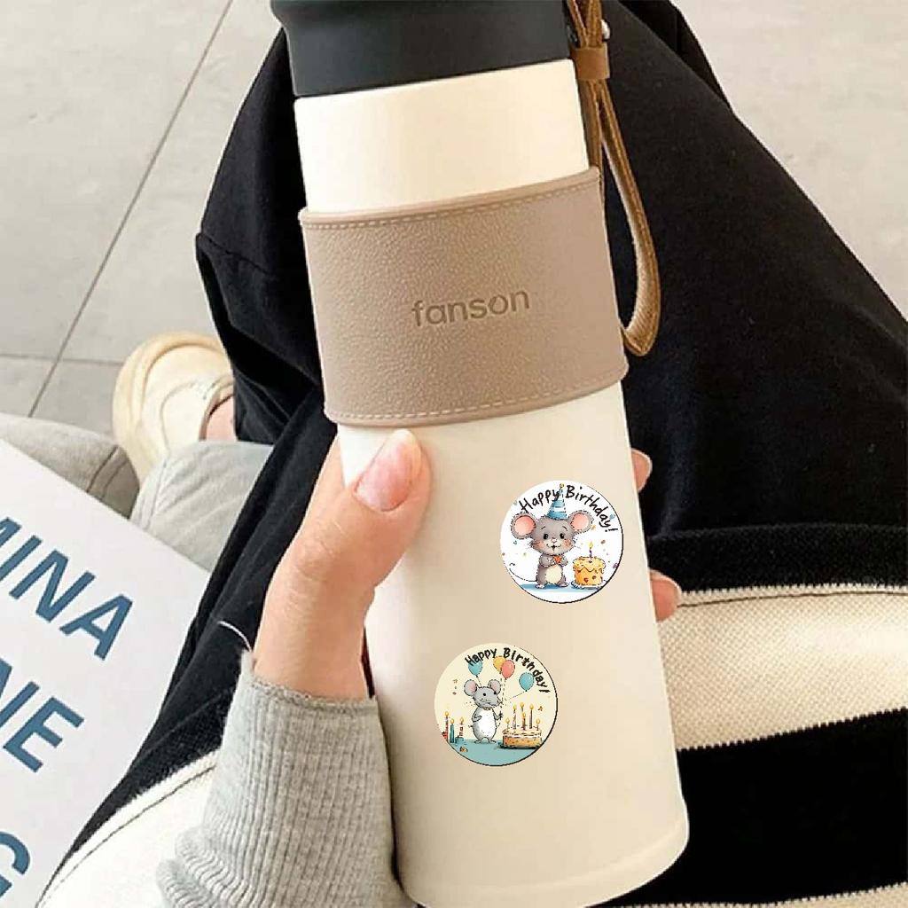 New Style, Cartoon Mouse, Birthday Party Decoration, Roll Stickers, Gift Packaging, Sealing Stickers, 12 Pattern Designs