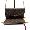[Б/У] Сумка Felicie Pochette Classic, Канва с покрытием Monogram и Кожа, Три в одном, На цепочке - Очень хорошее состояние #1BE4RJK