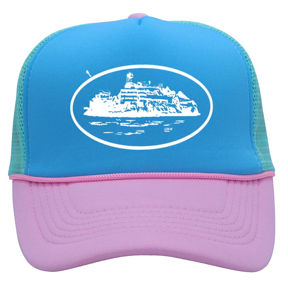New Printed Trend Cruise Mesh Breathable Baseball Cap Men's and Women's American Sun Hat Versatile Truck Hat Tide