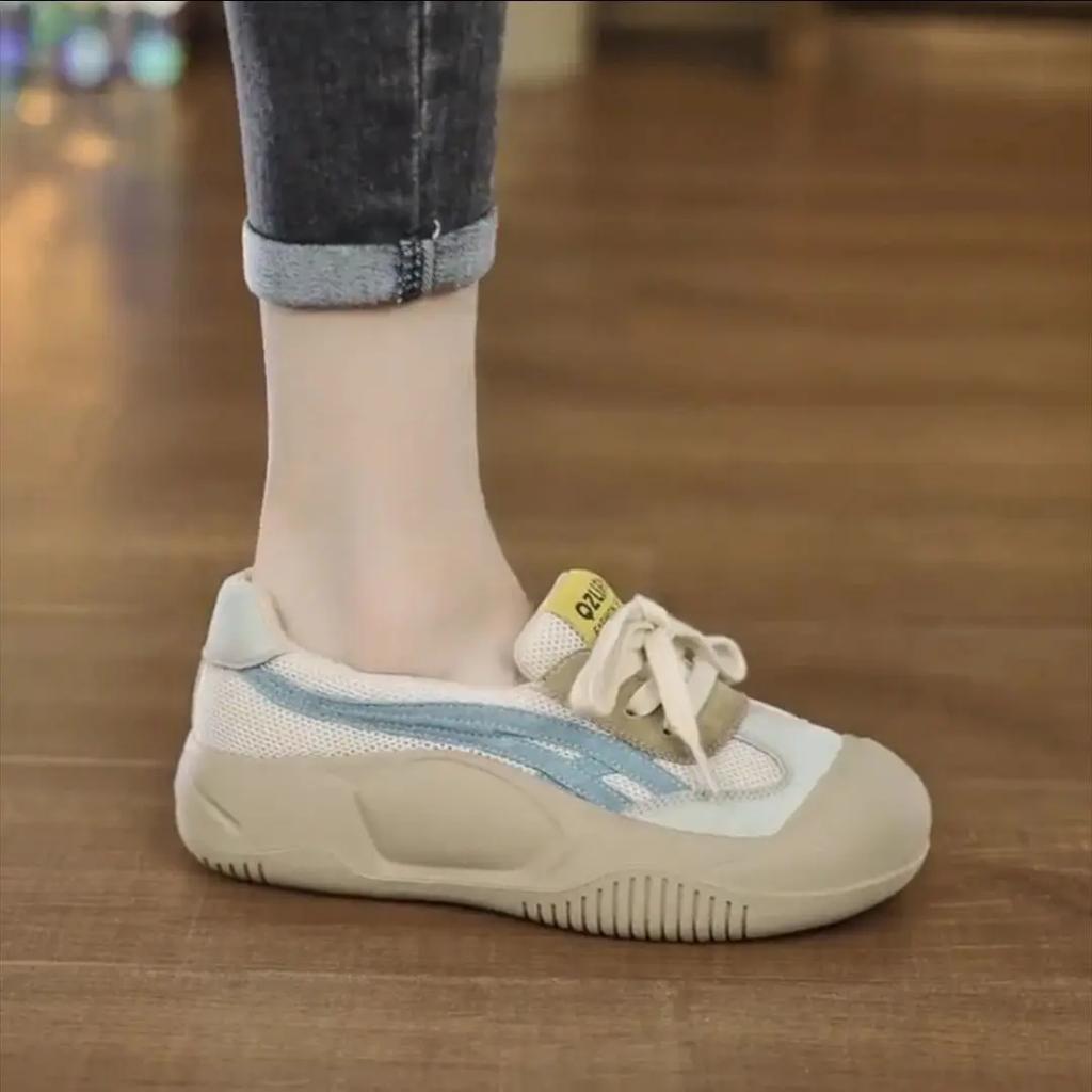 Lace Up Mesh Breathable Shoes for Women Korean Woman Footwear Casual Vulcanized Shoe Trends 2024 Light Y2k Fashion High Quality