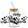 Серия Микки, легко отклеивающиеся, водостойкие, для DIY, 3D-переводки, crystal stickers uvdtf, обертка uv dtf на 16 унций для стаканов Libbey