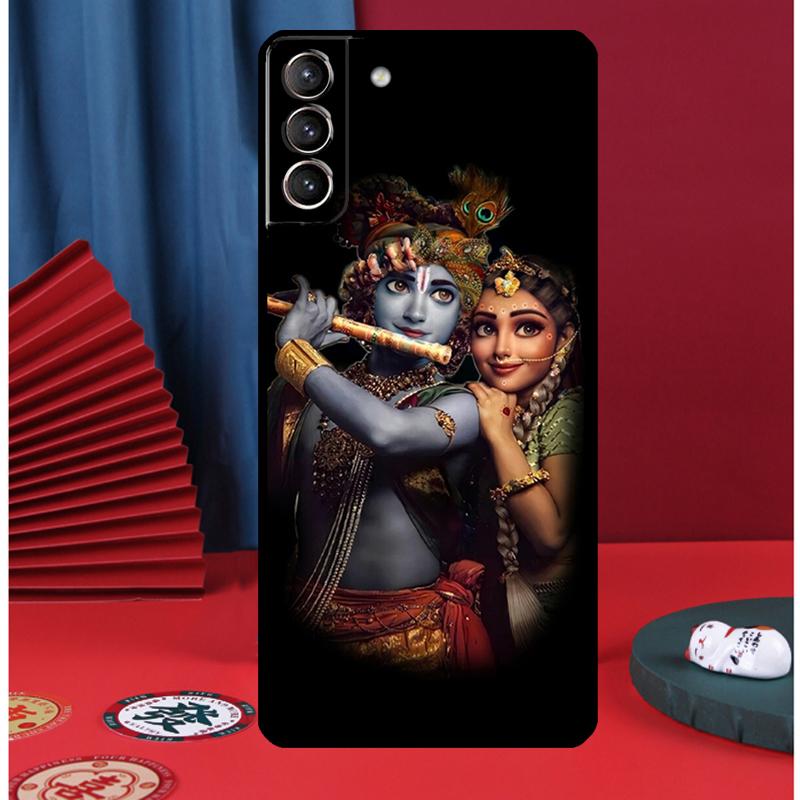 Lord Krishna Radha Phone Case For Samsung Galaxy S25 Ultra S9 S10 S20 S21 FE S22 S23 Plus S24 Ultra Back Cover