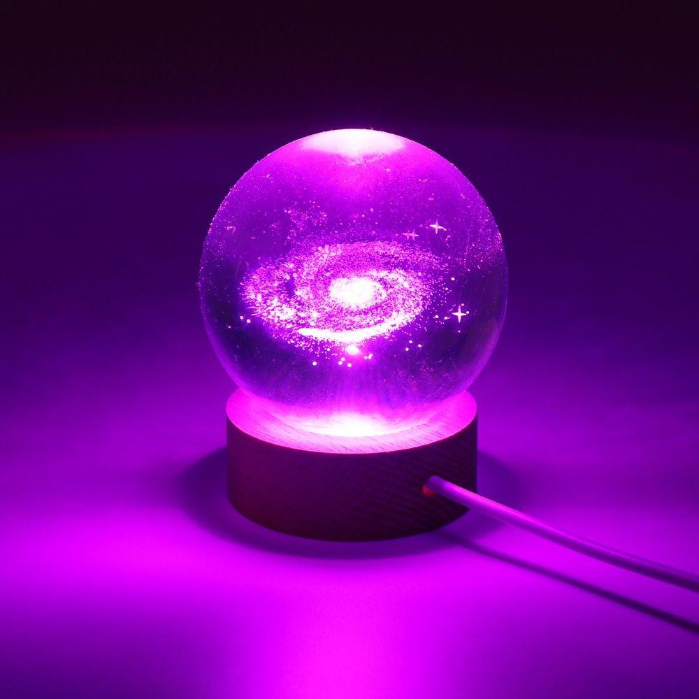 Art with Remote Control Crystal Ball Holder LED Light Dispaly Base Night Lamp Base Home Decoration