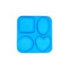 4 Cavity Round Oval Heart Square Shape  Mold Soap Making Silicone Soap Molds Portable Unique Soap Making Tools