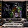 Courage the Cowardly Dog Personalized Tapestry Support Custom Name, Wall Art Home Decoration
