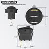 DaierTek 4PCS круглый кулисный переключатель 12 В 20 А круглый тумблерный переключатель 12 В постоянного тока с подсветкой 3-контактный 2-позиционный SPST переключатель для автомобильной лодки