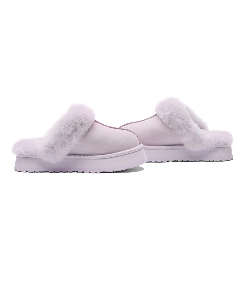 Ugg [Women] Fur Collar Platform Sandals (Disquette) - Lavender Fog / 1122550Lrfg
