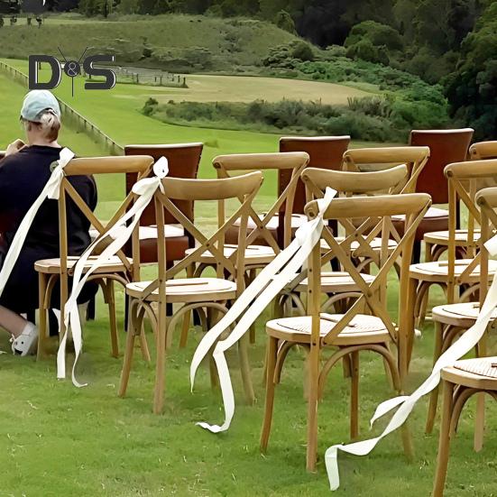 Свадебные банты из лент с белым тонким бантом и длинными хвостами для церковных стульев, украшение прохода для свадебного приема, свадеб, дней рождения, детских праздников