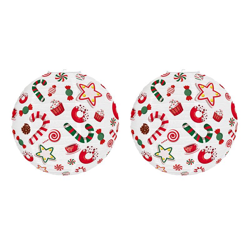 Рождественский подвесной фонарь китайский бумажный шар лампион рождественский фестиваль украшение Санта рождественский подарок поделки декор рождественская елка