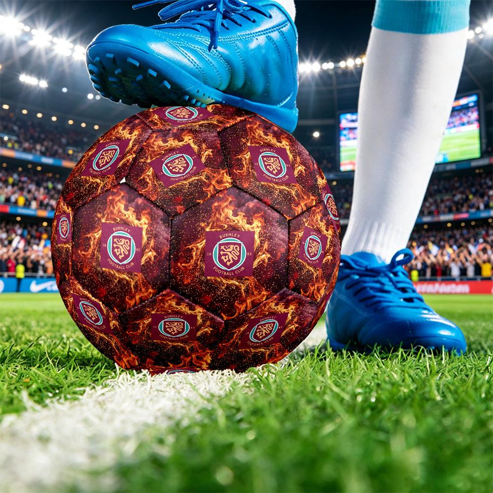 Футбольный мяч Burnley Football, размер 5, с принтом, противоскользящий, для взрослых, сувенир для футбольных фанатов