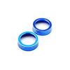Blue Anodized Aluminum AC Climate Control Ring Knob Covers For 16-21 Honda Civic