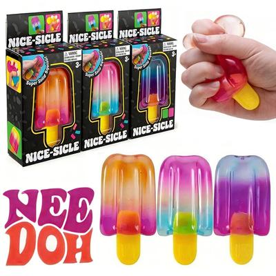 Schylling Needoh Nice Cube Сенсорная сжимаемая игрушка Мороженое Сквиши Летняя Сенсорная Игрушка для Снятия Стресса для Сжимания и Игры