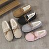 Fashion 2024 Fashion New Autumn and Winter Warm Casual Cotton Shoes Round Toe Full Cover Home Wear Cotton Shoes