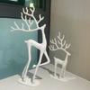 Yousheng Christmas Reindeer Statue Minimalist Artistic Deer Figurine Metal Animal Sculpture Home Office Desktop Decoration Ornament