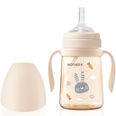 Mother K Infants Basic PPSU Соломенная чашка с кроликом 200 мл, Кремовая, 1 шт., Популярные корейские товары для родителей