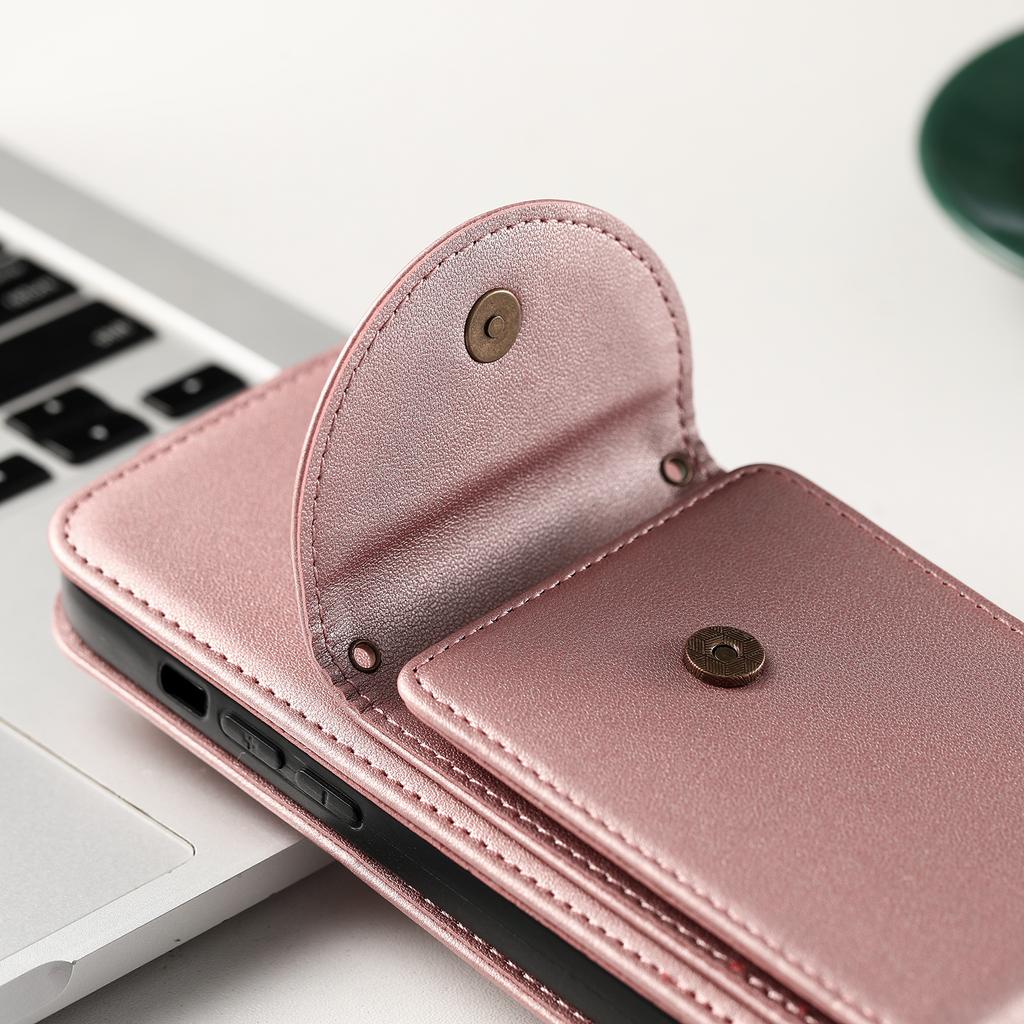 Wallet Card Slot Wrist Strap Flip Leather Case Cover for iPhone 15 14 Plus 13 12 11 Pro Max XSMAX for Samsung S24 S23 S22 S21 S20 Ultra Plus A15 A54