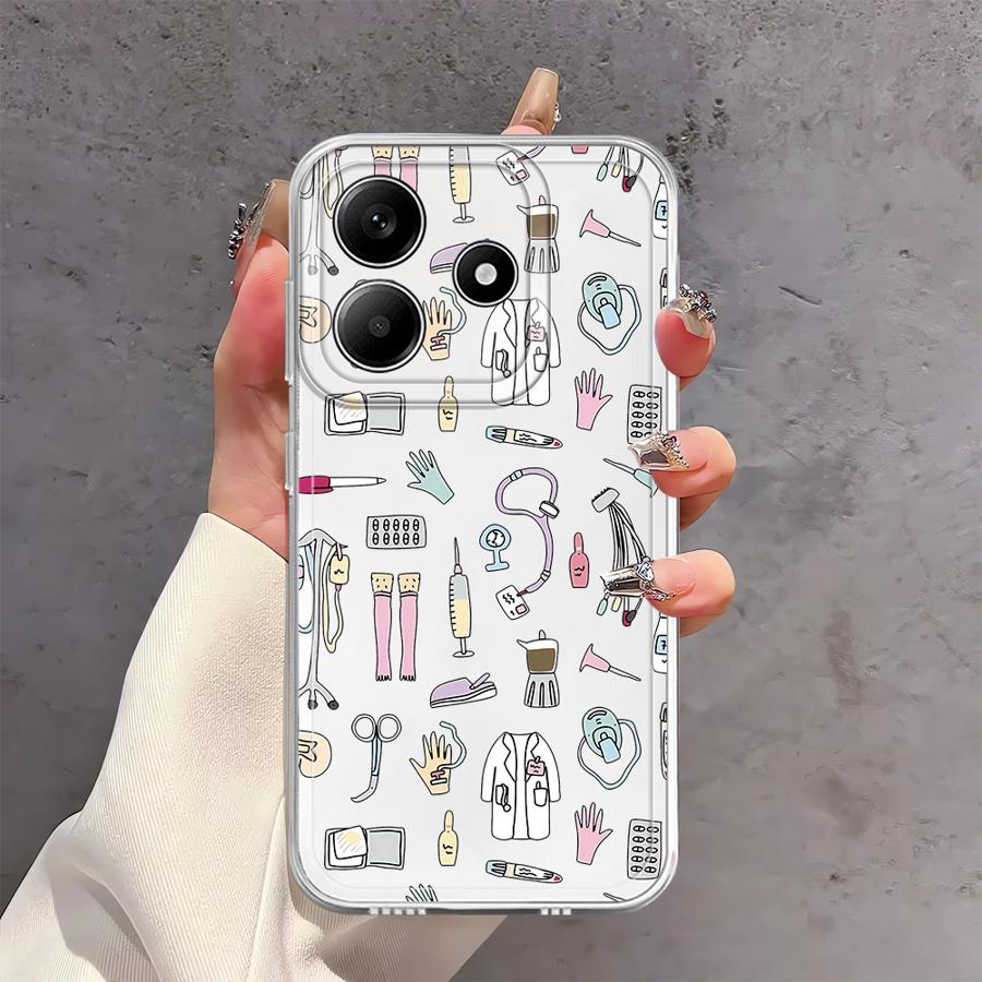 Крутой чехол-бампер для телефона с рисунком 'Медсестра' для Xiaomi Redmi Note 14 Pro Plus 12S A4 10S 12 9 10 11 14C 13C 11S Note 13