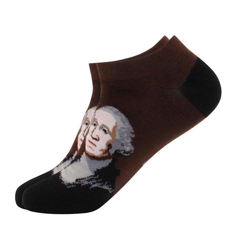 Весенняя мода, цветные мужские хлопковые носки в полоску в стиле Харадзюку, масляная живопись, животные, забавные, счастливые, носки по щиколотку