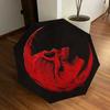 1pc Blood Moon Skull Artwork Umbrella with Plastic Handle,Suitable for All Seasons Home Travel Outdoor UmbrellaDD1785
