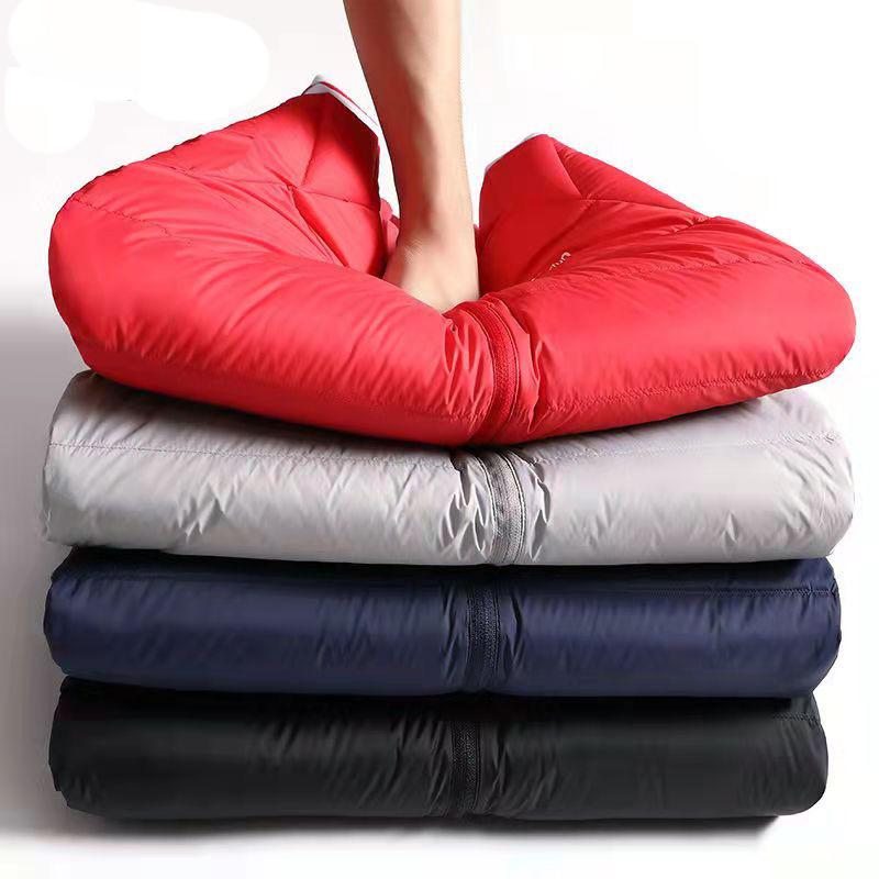 Men's Down Coat Winter Thick Warm Jacket Quality White Duck Down Filled Bubble Down Jacket Casual Slim Coat