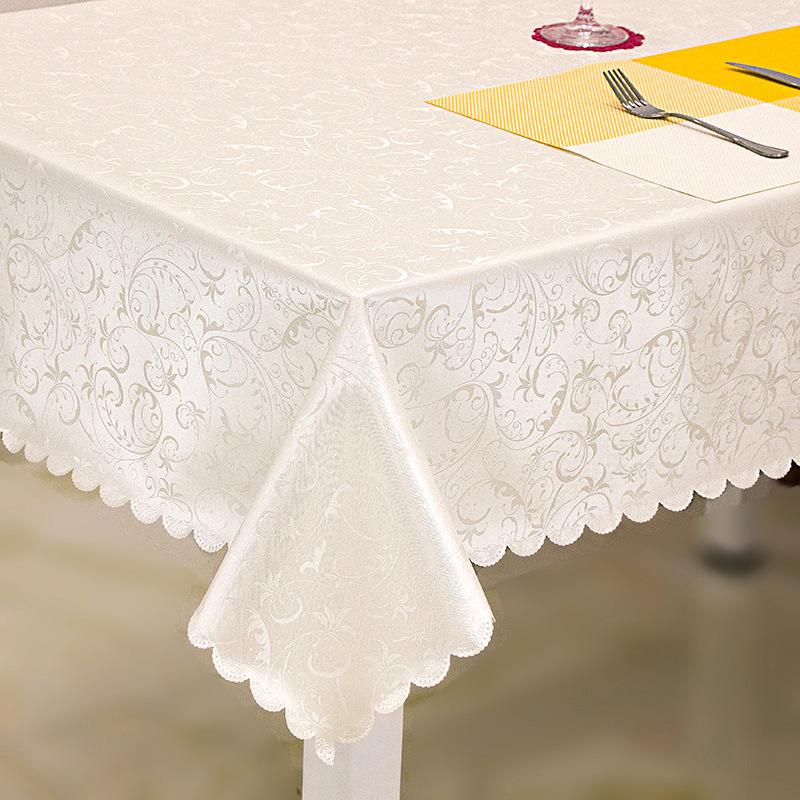 Waterproof Oil Resistant Heat Proof Washable Rectangular And Elliptical Tablecloth For Hotel Restaurant Dining
