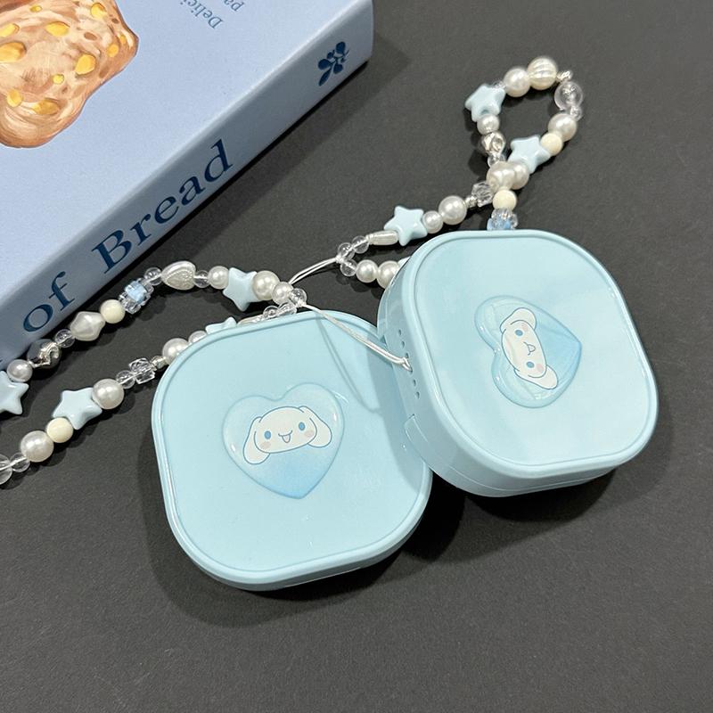 Sanrio Hello Kitty Пес Синнамон Мультяшный Контейнер для Зубных Протезов Ортодонтический Ретейнер Защита для Рта Контейнер для Вставных Зубов С Ремешком Против Потери