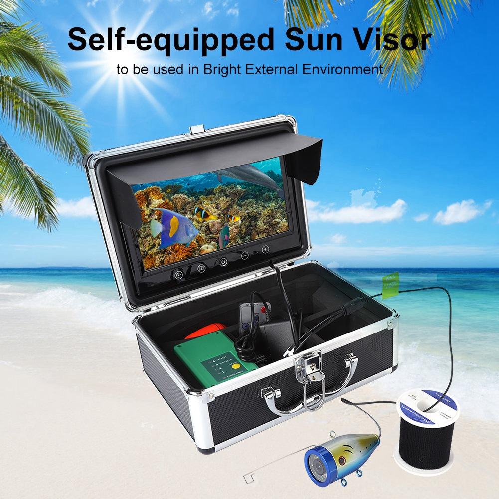 9-дюймовый 1000 ТВЛ ЖК-монитор Подводный эхолот для рыбалки Камера 15M