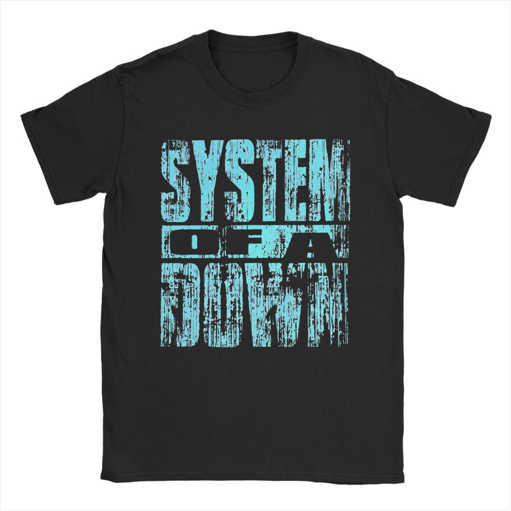 Novelty Punk Rock Band System Of A Down Tshirt Unisex Round Neck Short Sleeve Clothing Cotton Summer Top Tee