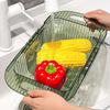 Telescopic Kitchen Sink Drain Basket Large Capacity Adjustable Strainer Sink Fruits Vegetables Washing Basket Dish Drying Rack