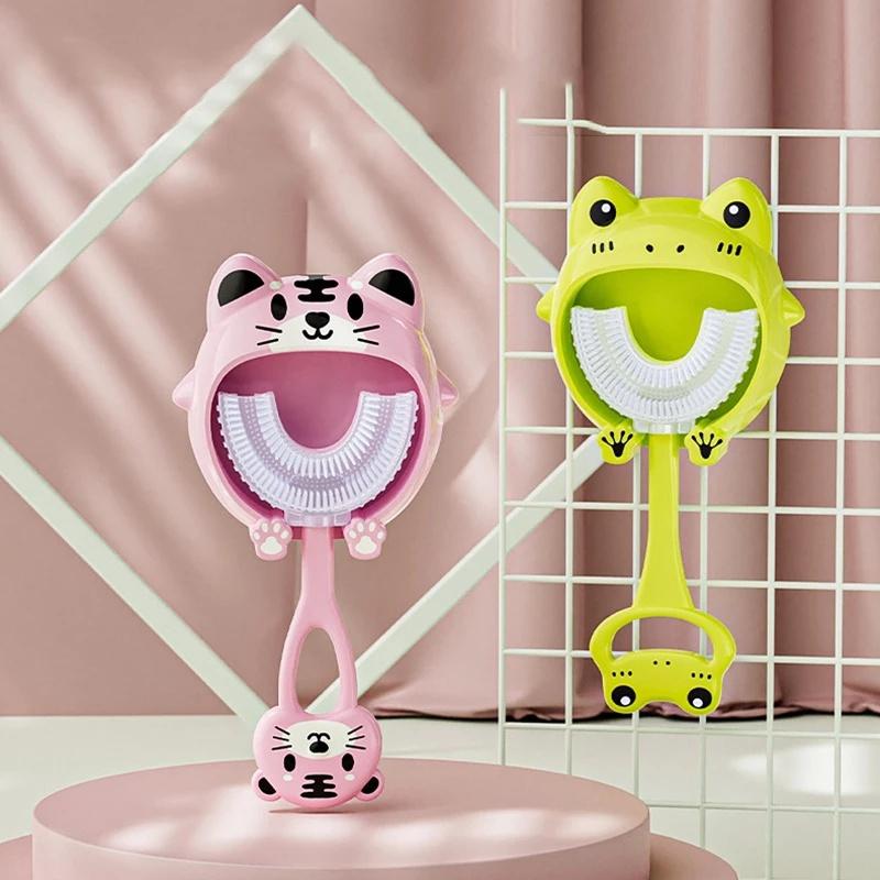 U-образная зубная щетка для ухода за полостью рта, силиконовая щетка для чистки зубов, детская зубная щетка для зубов, чистка зубов, enfant