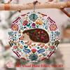 10 Inch Floral Hedgehog Square Wind Chime Rotary Spinner for Indoor Outdoor Garden Decor Hanging Art Wind Sculpture Gift Souvenir