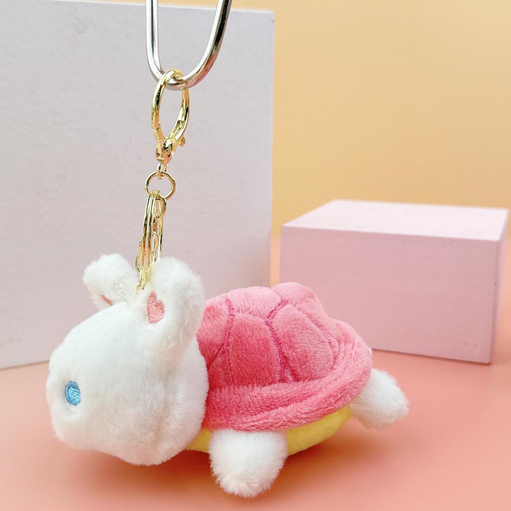 Милый мультяшный плюшевый брелок-подвеска в виде черепахи и кролика