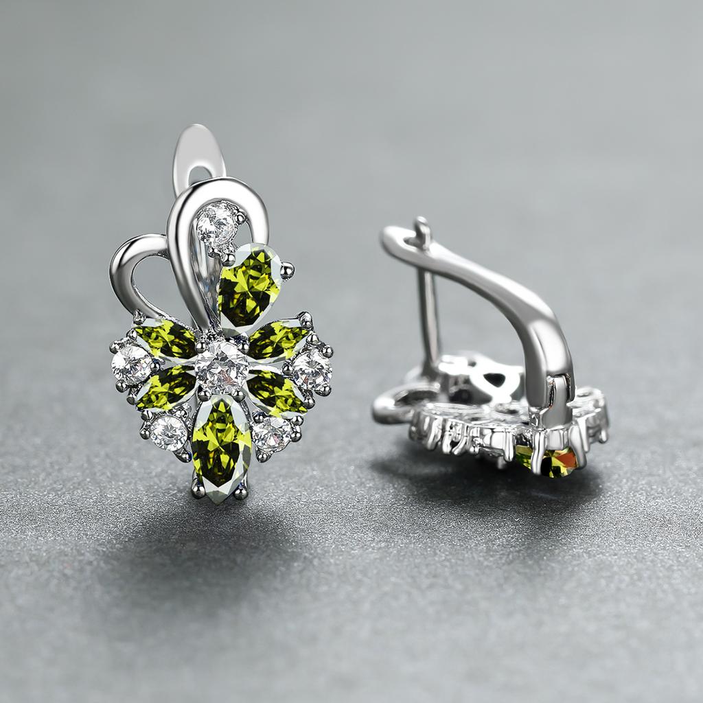 1 пара, серьги-клипсы в виде капли воды, синие, розовые, фиолетовые, цвета морской волны, с лепестками цветка, в цветочном стиле