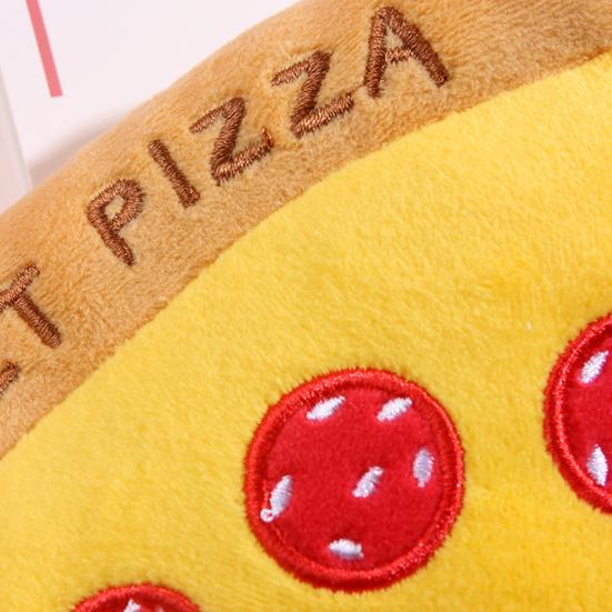 Жевательная игрушка для собак, без запаха, для снятия стресса, со встроенным звуковым сигналом, плюшевая пицца с быстрой начинкой