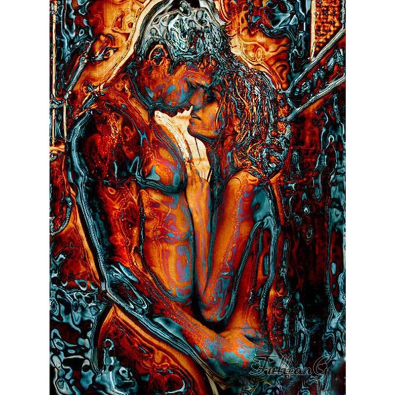 DIY Алмазная картина Сексуальная женщина Набор для вышивки крестом Мозаичное искусство Алмазная картина Полный круг Алмазное украшение для дома