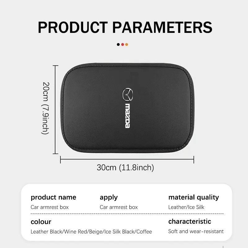 2025 Hot Car Armrest Box Protector Pad Central Console Cushion Cover For Mazda Atenza Demio CX3 CX5 CX7 CX30 MX3 MX5 Speed MPE M