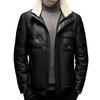 Men's Down Jacket High-end Short Warm Fur Collar Leather Casual Luxury Down Jacket