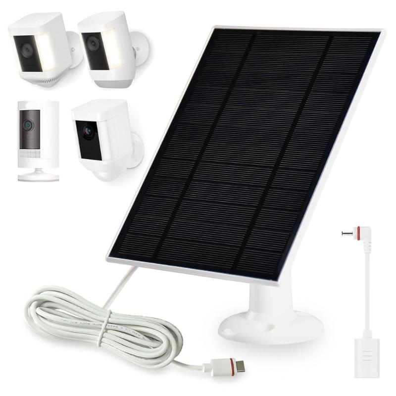Shingled Solar Plate for Security Camera Systems Stable 6W Output Monocrystalline Solar Plate Charging Equipment