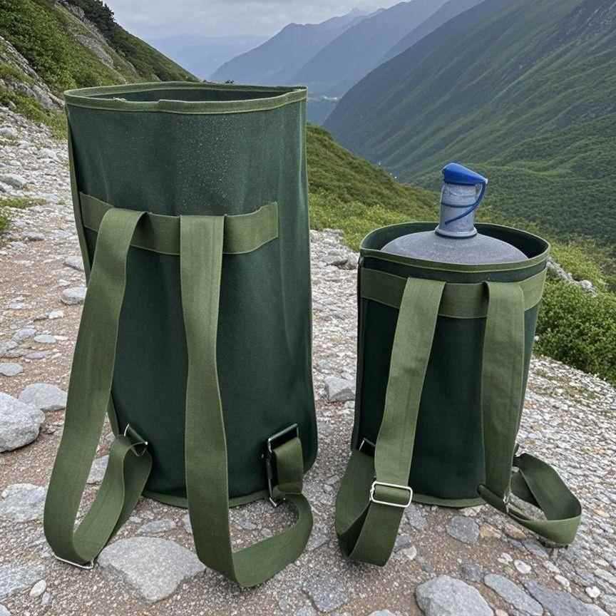 Круглый холщовый рюкзак для работы на ферме и сбора трав