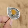 Mothers Day Deal Oval Tiger's Eye Stone 925 Silver Art Deco Promise Ring Jewelry