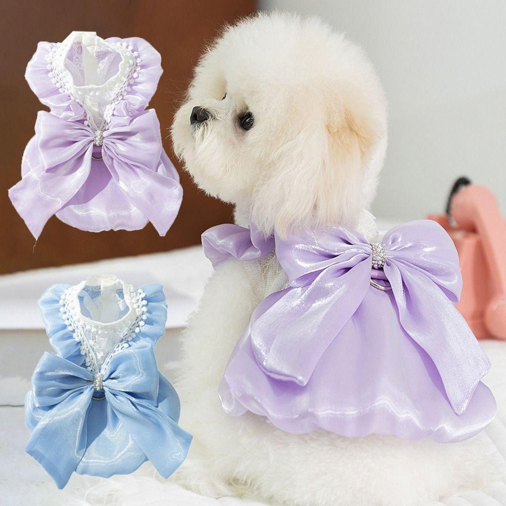 Очаровательная юбка принцессы для щенка, удобный бант для собаки, юбка принцессы, роскошная юбка для кошки, вечеринка