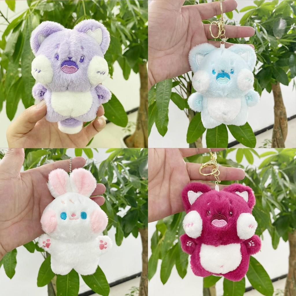 Мягкий короткий плюш Милая кукла-кошка Брелок Очаровательный подвесной аксессуар для сумок и ключей