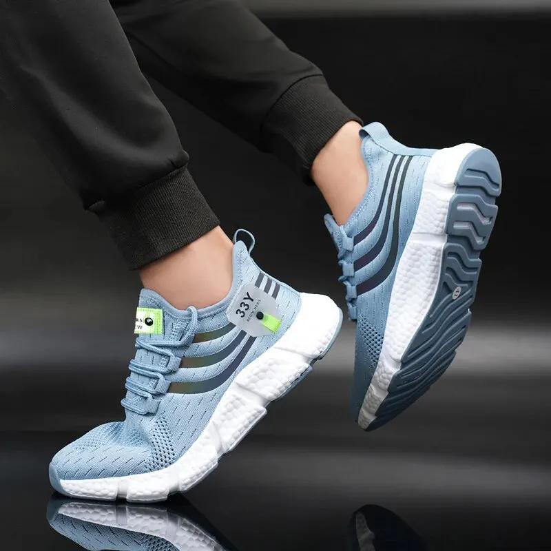 Men Shoes Fashion Casual Sneakers Breathable Running Black Tennis Shoes Breathable Comfortable Casual Shoes For Men