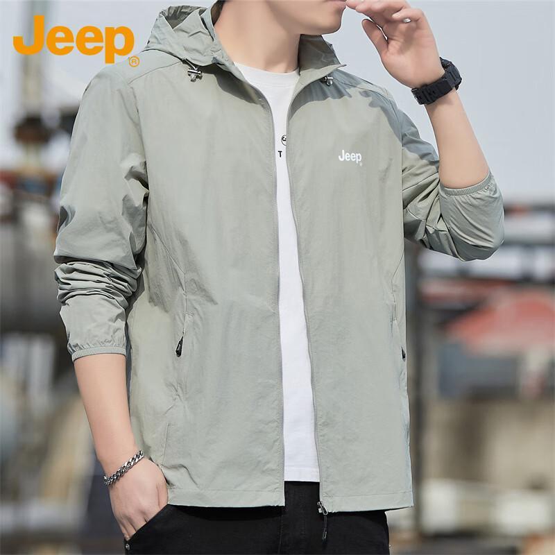 Jeep Мужская куртка с капюшоном для защиты от солнца