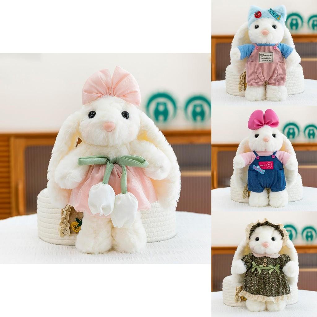 Плюшевая игрушка-кролик в платье для детей, в подарок и для коллекционеров