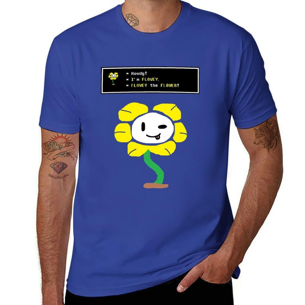 Футболка Undertale Flowey, футболка на заказ, аниме-одежда, свободные футболки, мужские забавные футболки