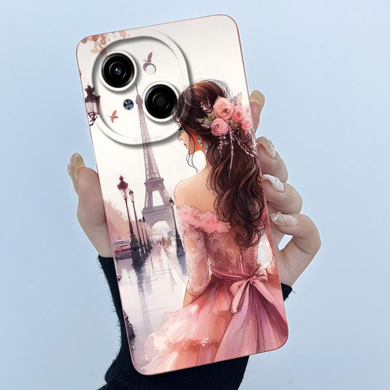 Для Tecno Spark Go 1 s 1s 2025 Go1s Go2025 Pop 9 4G Чехол для телефона Милые Девочки Милые Кошки Мягкий Силикон Ударопрочная Задняя Крышка Fundas