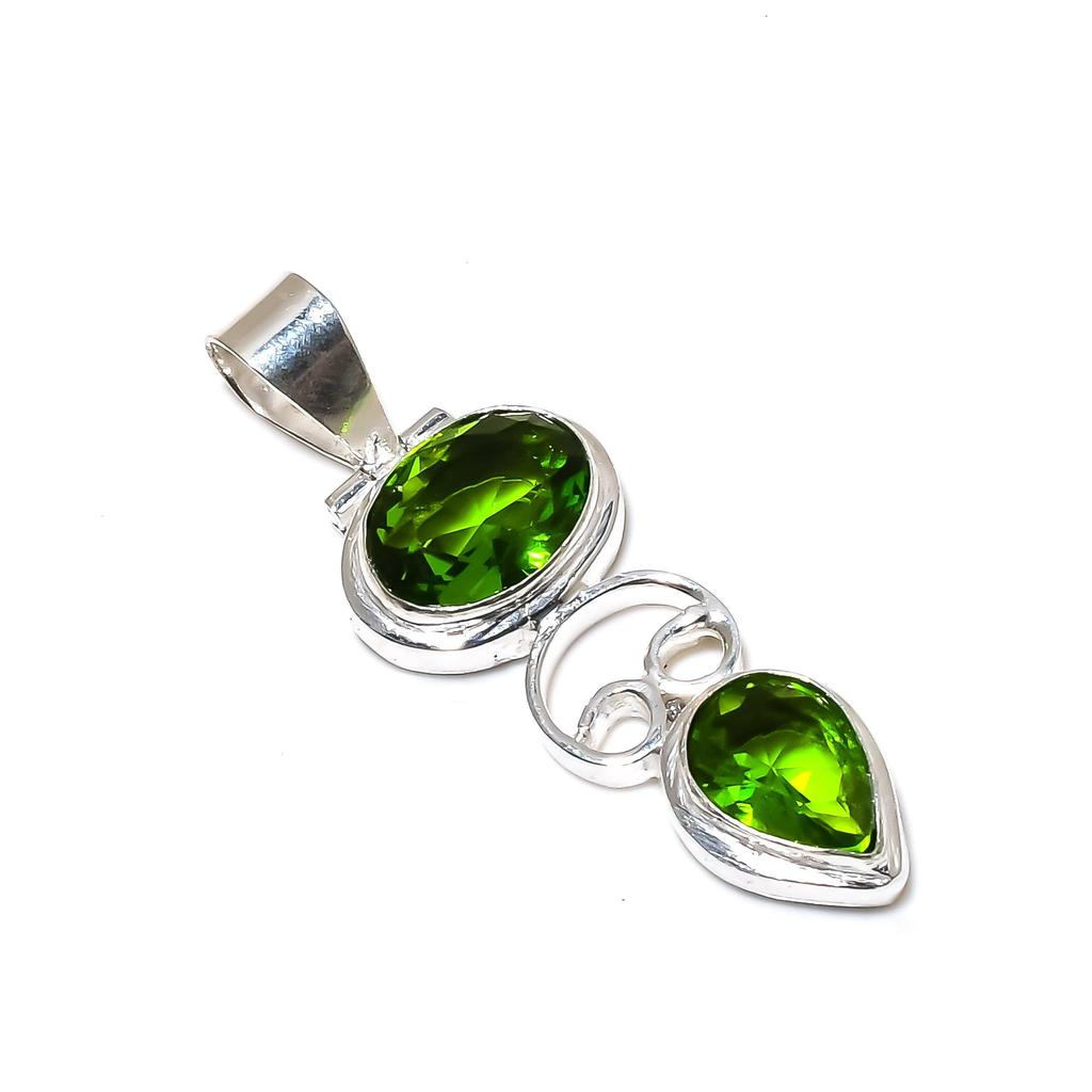 Peridot Pendant Peridot Gemstone Pendant 925 Sterling Silver Pendant Peridot Silver Jewelry Handmade Pendant Gift For Friend